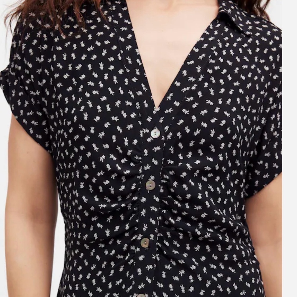 Madewell Black and White floral dress - Picture 4 of 8